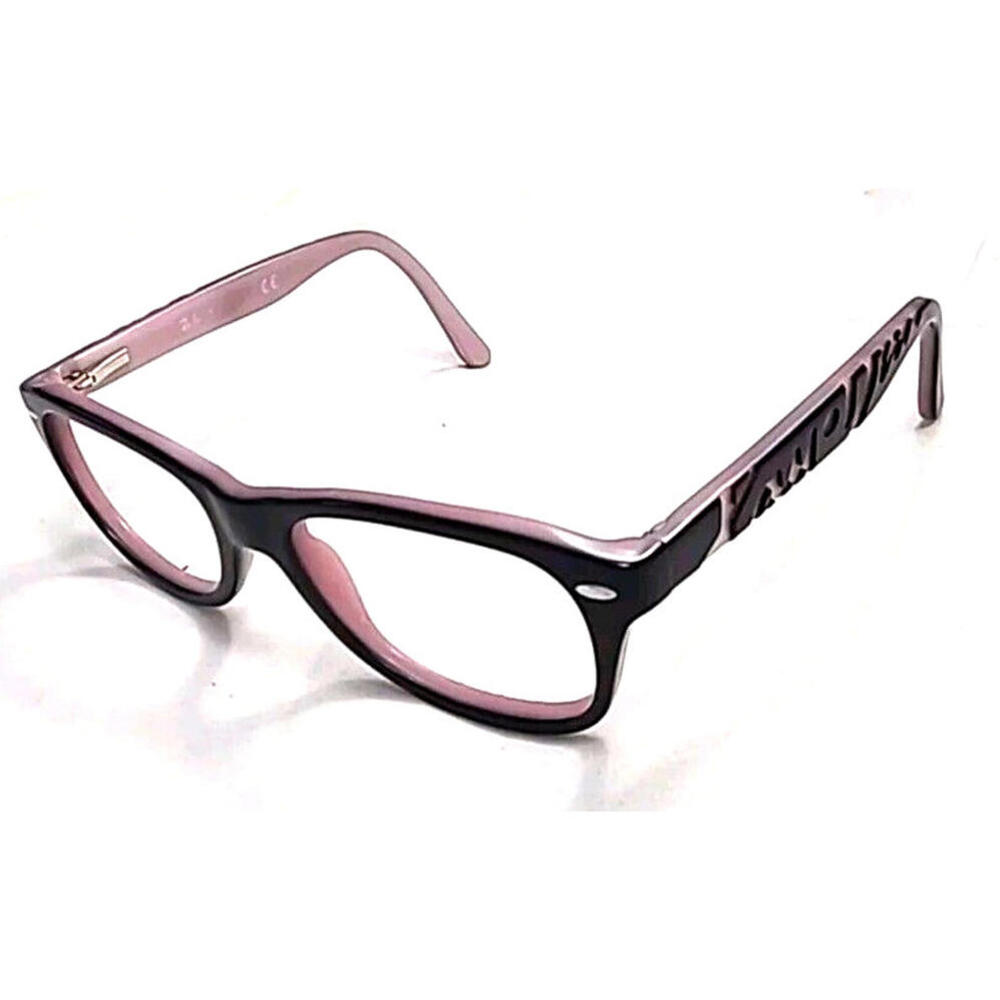Ray Ban Jr RB1544 3580 Spell Out Girls Brown Pink Oval Eyeglasses 48-16 130